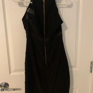 Black stretch mini black dress